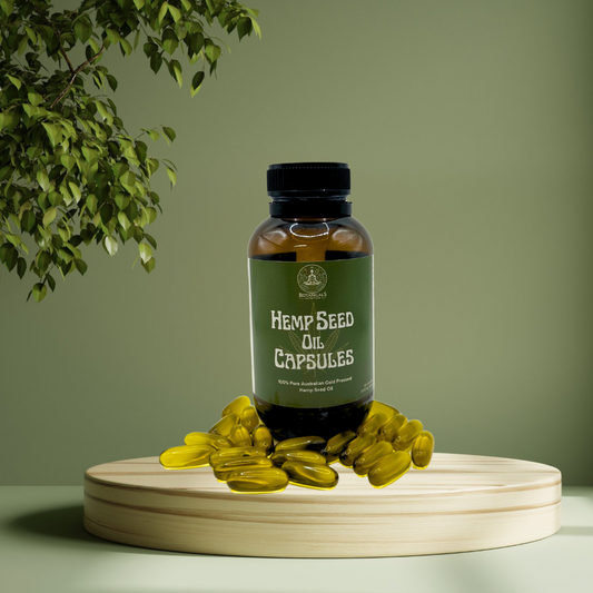 Hemp seed oil capsules